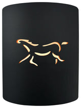 Sun Dagger Cylinder Wall Sconce, Open Top/Bottom, Carbon Matte Black, LED
