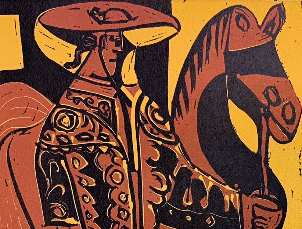 Pablo Picasso Linogravure Ltd Edition - "Picador et Torero"� + Custom Framing