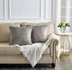 Heavy Faux Fur Throw Pillow Covers 2pcs Set, Moonlight, 20''x20''