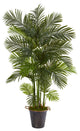 Nearly Natural 75ï¿½ Areca Palm Artificial Tree in Decorative Metal Pail / Rope