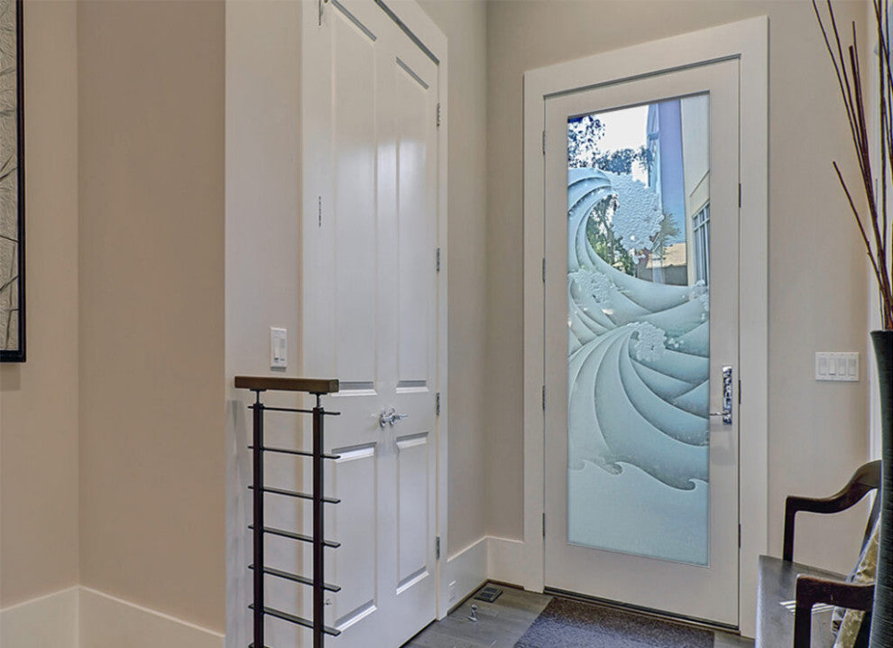 Interior Prehung Door or Interior Slab Door - High Seas - Primed - 30" x 96"...
