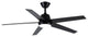 52-inch Modern 5-blade Black Ceiling Fan with Light