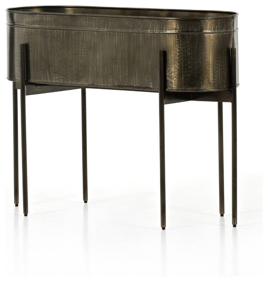 Jed Large Planter-Weathered Brass