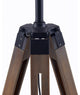 Amlight Tripod Floor Lamp With Gray Stand and Brushed Nickel Touch, White Shade