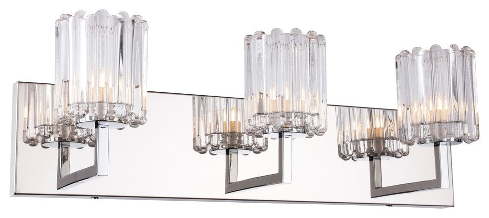 Woodbridge Candice Bath/Wall, 3-Light, 22"W, Swizzle Stick Cylinder, Halogen