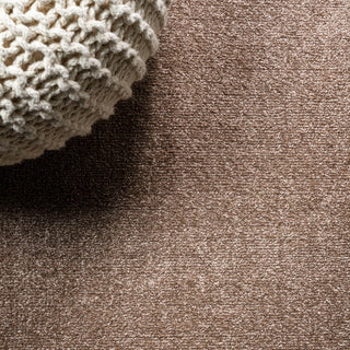 Haze Solid Low-Pile Runner Rug, Brown, 4 X 6