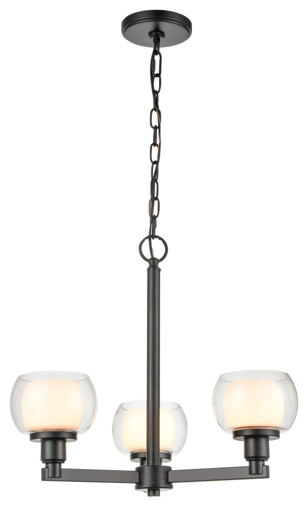 Innovations 330-3CR-BK-CLW-LED 3-Light Pendant, Black
