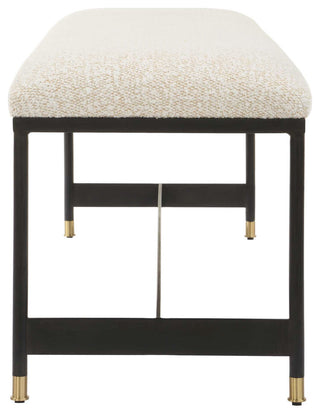 Uttermost Halston Upholstered White Bench