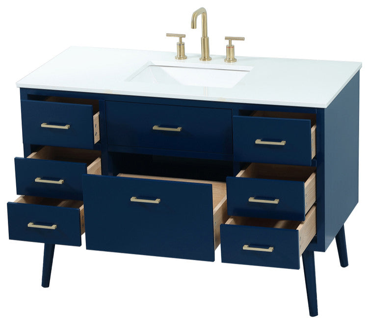 Home Living 48" Bathroom Vanity, Blue
