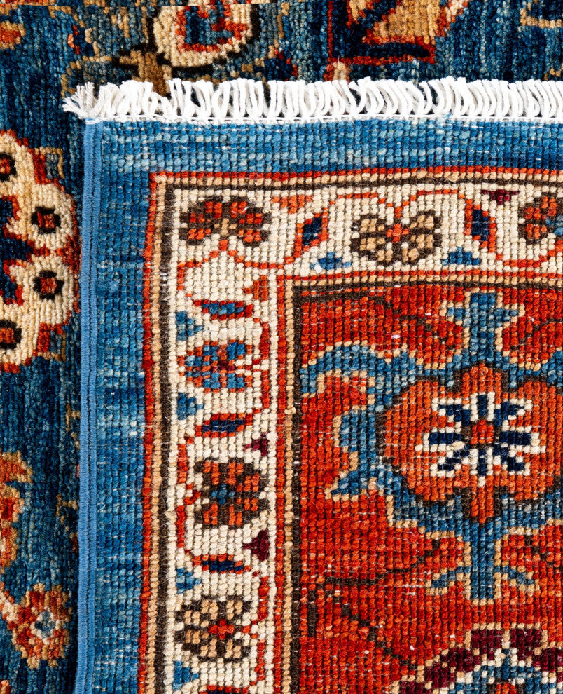 Serapi One-of-a-Kind Hand-Knotted Area Rug Light Blue, 6'4" x 8'9"