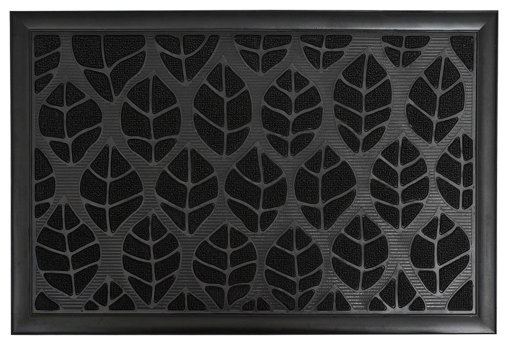Sheltered Front Door Mat Central Park Rug 24x16 Black