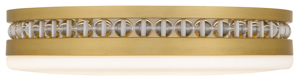 Quoizel QFL6785 Carey 16"W LED Flush Mount Drum Ceiling Fixture - Brushed Gold