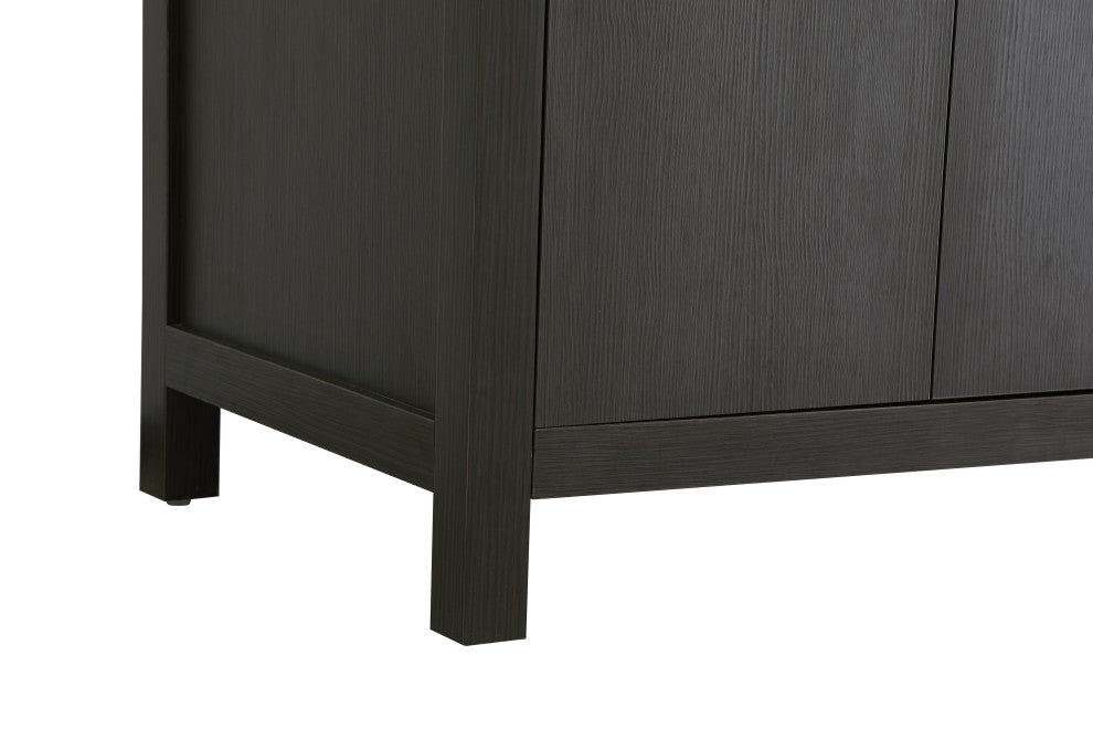 Home Living 36" Single Bathroom Vanity, Mocha Brown With Backsplash