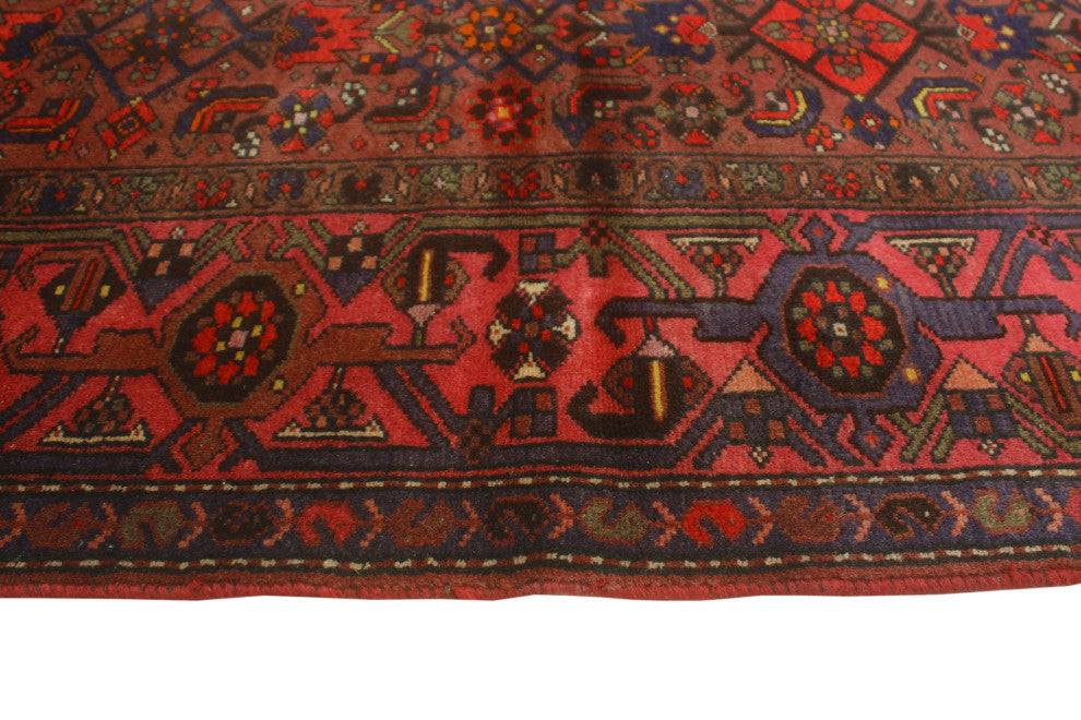 Fine Vintage Distressed Waqi Brown/Rose Runner, 3'6x9'9