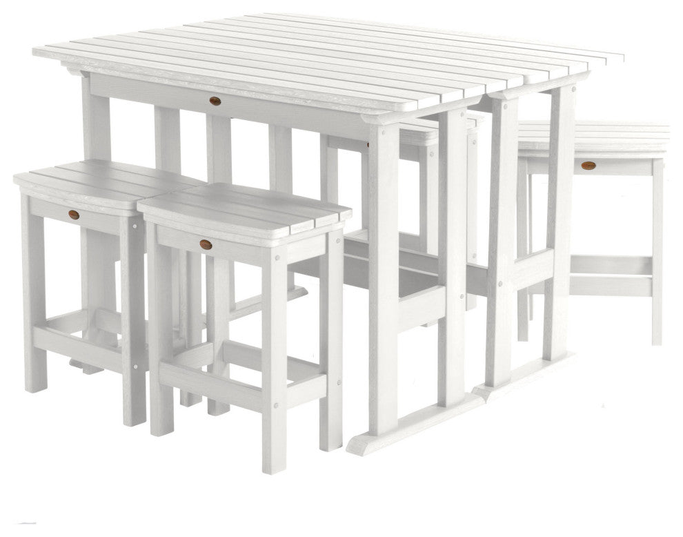 Lehigh 6pc Counter Height Balcony Set, White