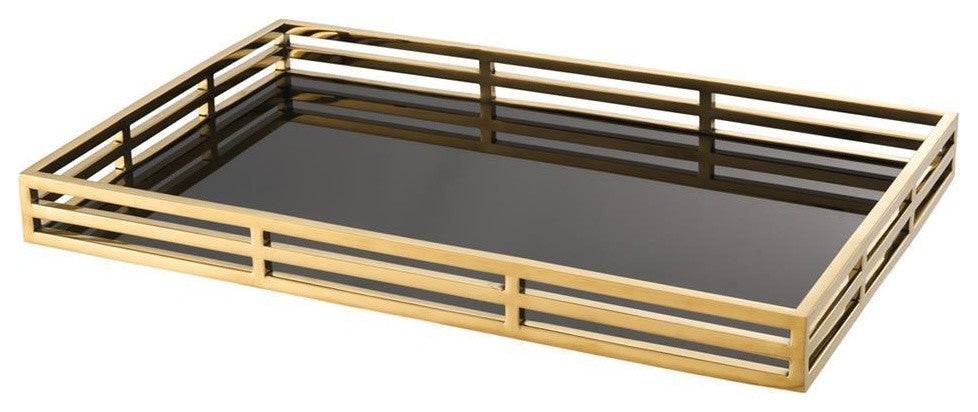 Black and Gold Serving Tray | Eichholtz Giacomo