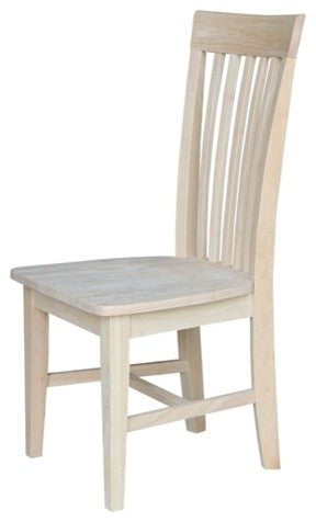 Mission Style Unfinished Wood Dining Chair