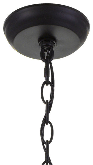 Crystorama 608-Mk Rylee 6 Light Matte Black Chan Delier