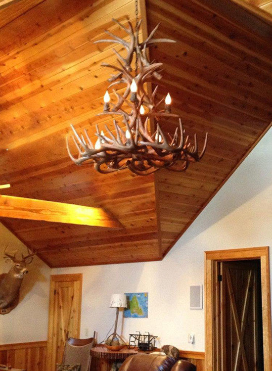 Reproduction Antler Whitetail Cascade Custom Chandelier Light, RL-26