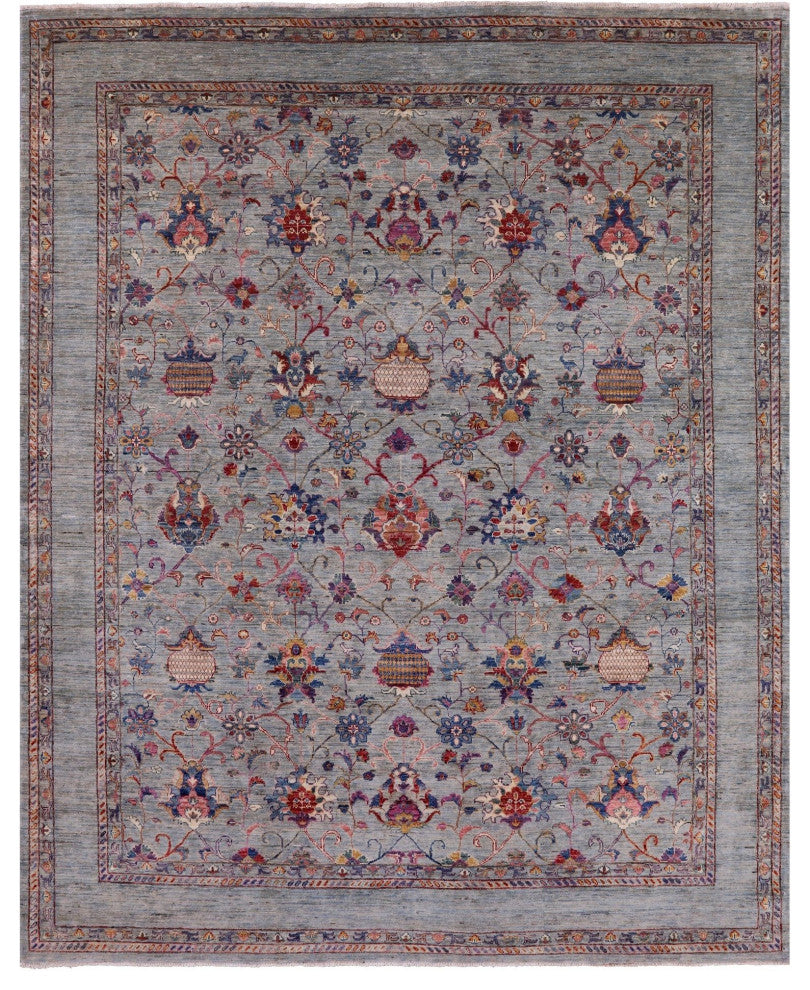 7' 10" X 9' 9" Hand-Knotted Persian Tabriz Rug Q5774