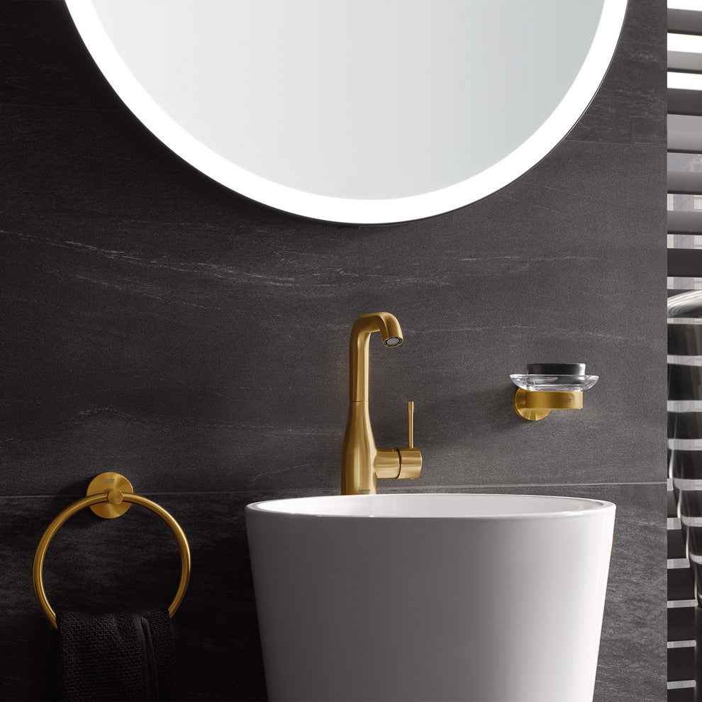 Grohe 40 365 1 Essentials 7-1/16" Wall Mounted Towel Ring - Brushed Cool