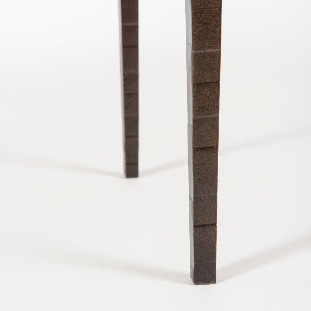 Wick 42" Console Table, Dark Smoke Finish, Maple Espresso Accents