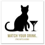 Designs Direct Creative Group Jerk Cat Martini 20x20 Canvas Wall Art