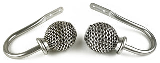 Vanna Curtain Holdback, Pair, Satin Nickel