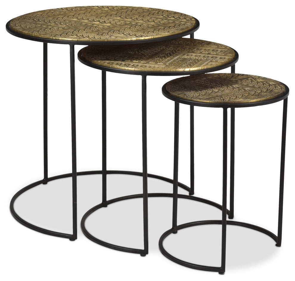 Nedir Iron Nesting Table Black