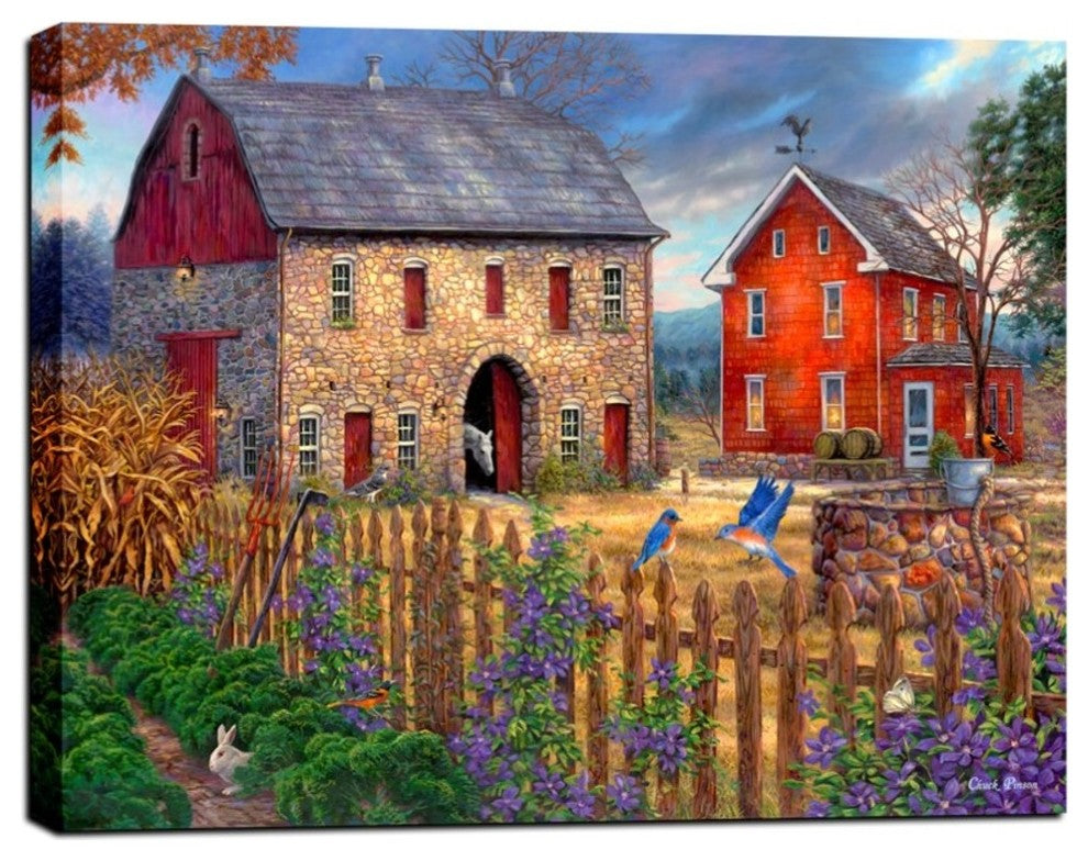 Cortesi Home "The Bluebirds' Song" by Chuck Pinson, Giclee Canvas Art, 26"x34"