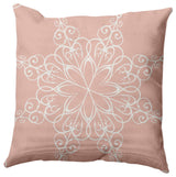 Snowflake Decorative Throw Pillow, Peach, 26"x26"