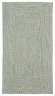 Sea Pottery Concentric Braided Rectangle Rug, Caribbean, 8''x11''