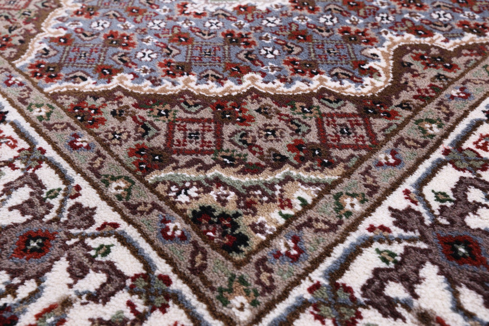 2' 6" X 12' 1" Wool and Silk Persian Tabriz Hand Knotted Runner Rug Q8949