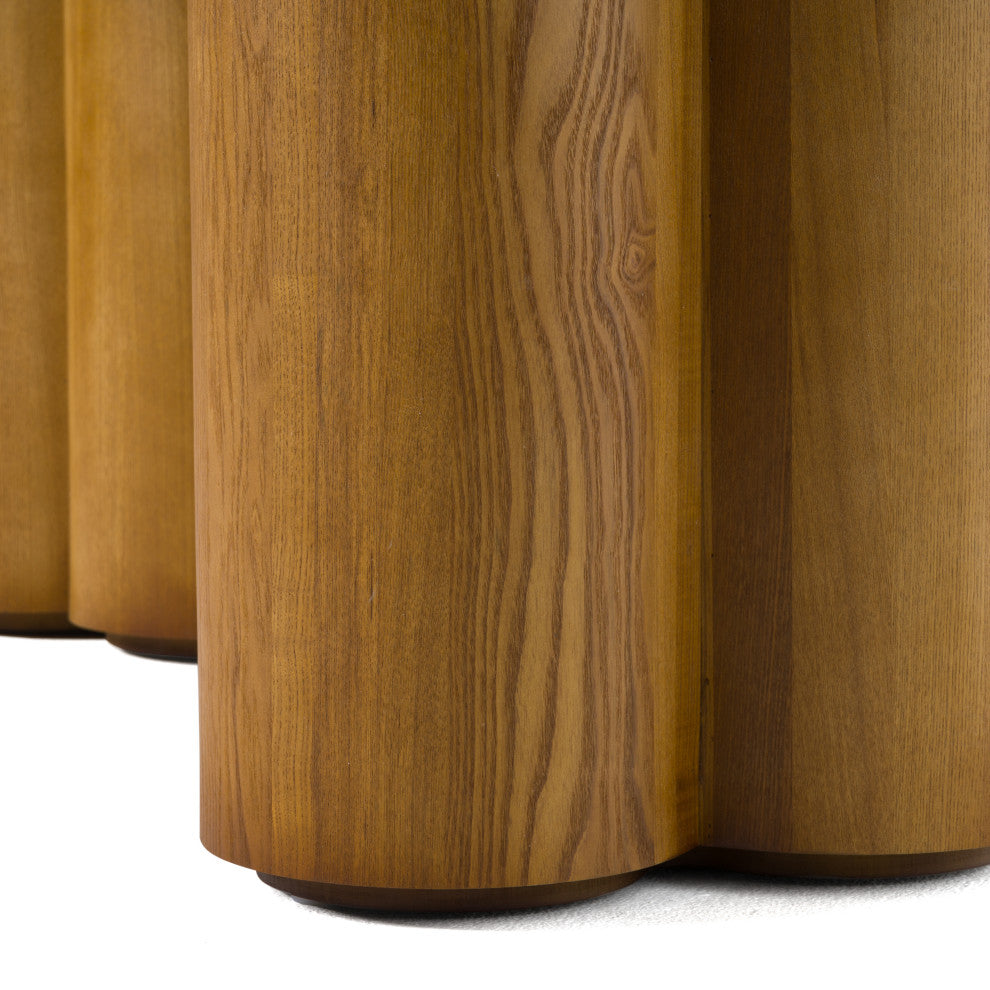 Modrest Bateman Modern Faux Concrete + Walnut Dining Table