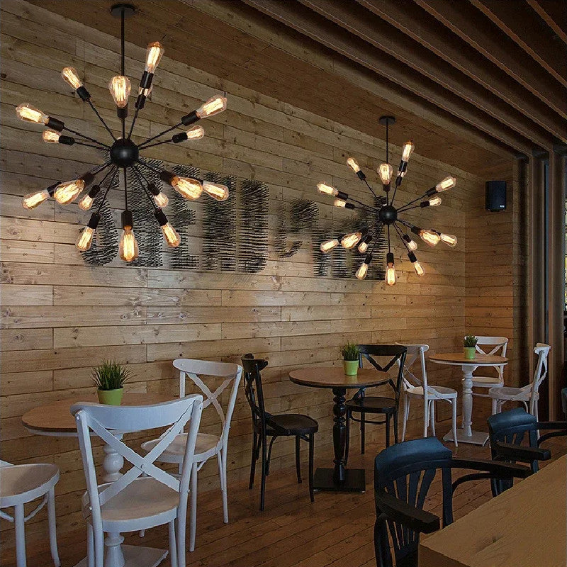 Gland | Creative Iron Chandelier in the Shape of 12-arm Satellite, 12 Lights