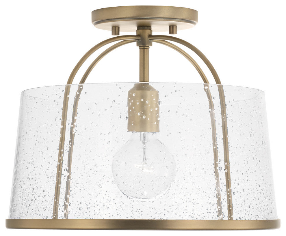 Capital Lighting, 247011AD, 13"Wx11.5"H 1-Light Semi-Flush or Pendant