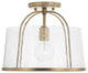 Capital Lighting, 247011AD, 13"Wx11.5"H 1-Light Semi-Flush or Pendant