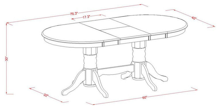 7-Piece Set, 6 Chairs and Table Solid Wood -Linen White