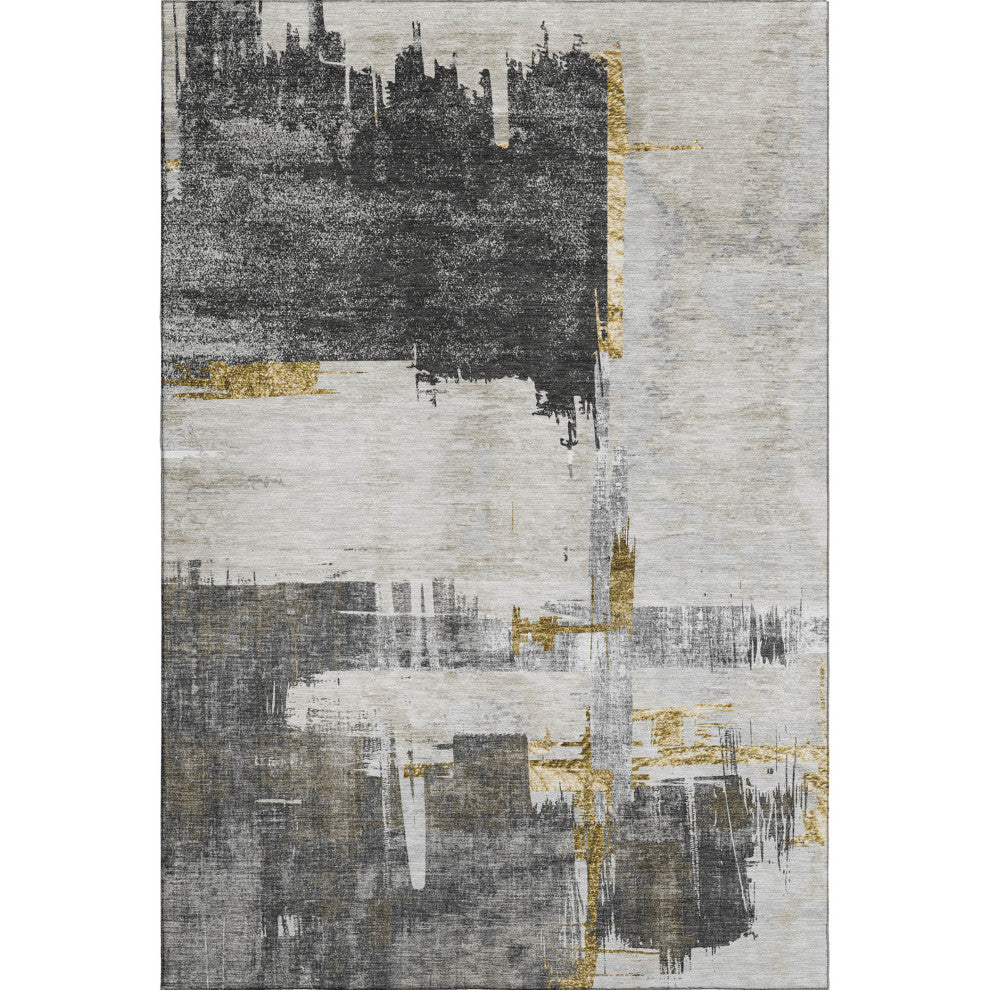 Premium Machine Washable Mayfield AMF624 Gray 3' x 5' Rug