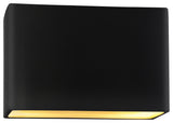Ambiance Rectangle ADA Outdoor Wall, Closed Top, 10", Matte Black/Gold