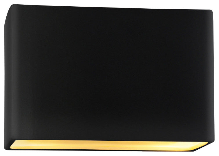 Ambiance Rectangle ADA Outdoor Wall, Closed Top, 10", Matte Black/Gold