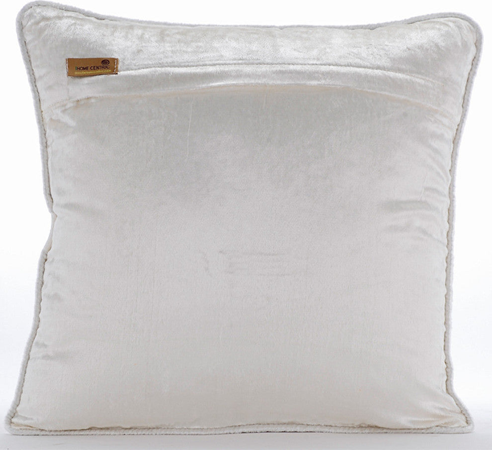 Gray Decorative Pillow Covers 22"x22" Velvet, Paloma Gray Floral