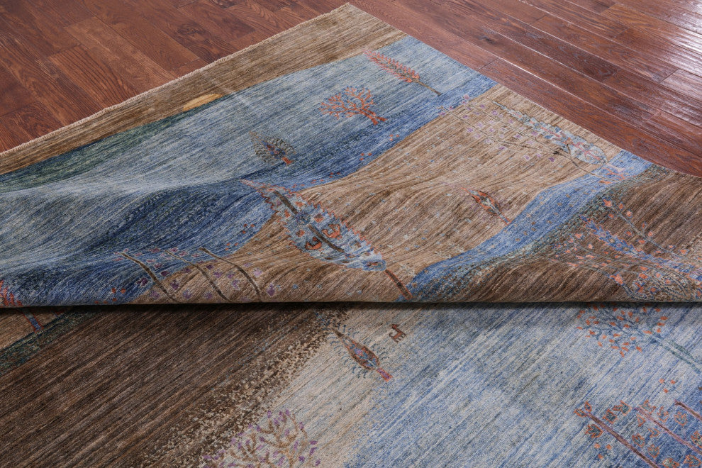 8' 10" X 11' 10" Persian Gabbeh Tribal Handmade Wool Rug Q7928