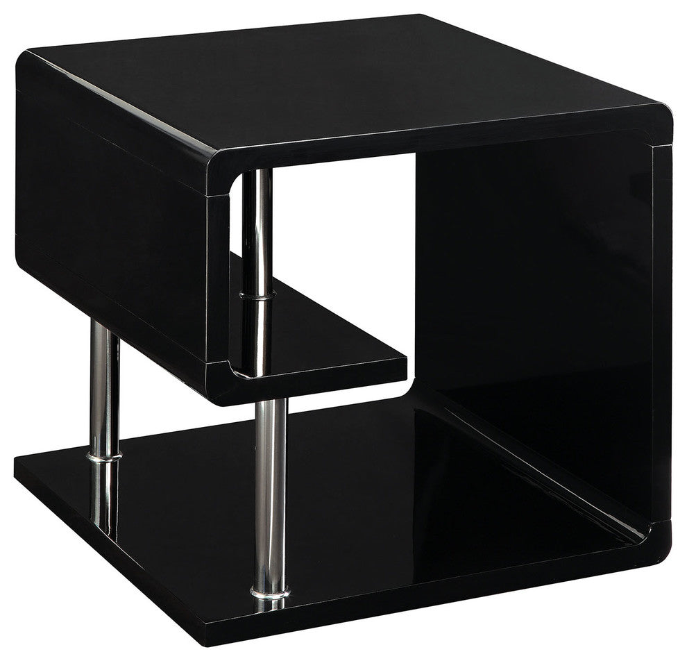Ninove Contemporary Style End Table, Black