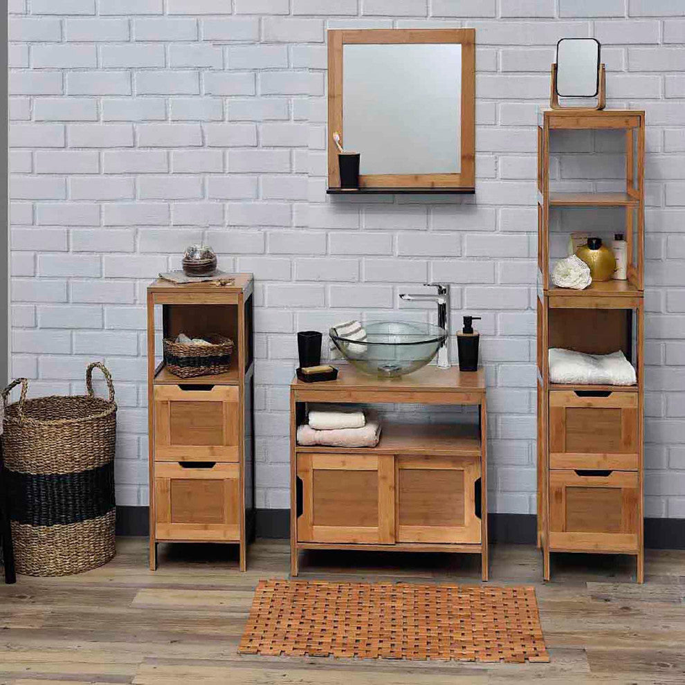 Under-Sink Cabinet, Bathroom Vanity for Small Spaces, U-Shaped Cut-Out, Mahe