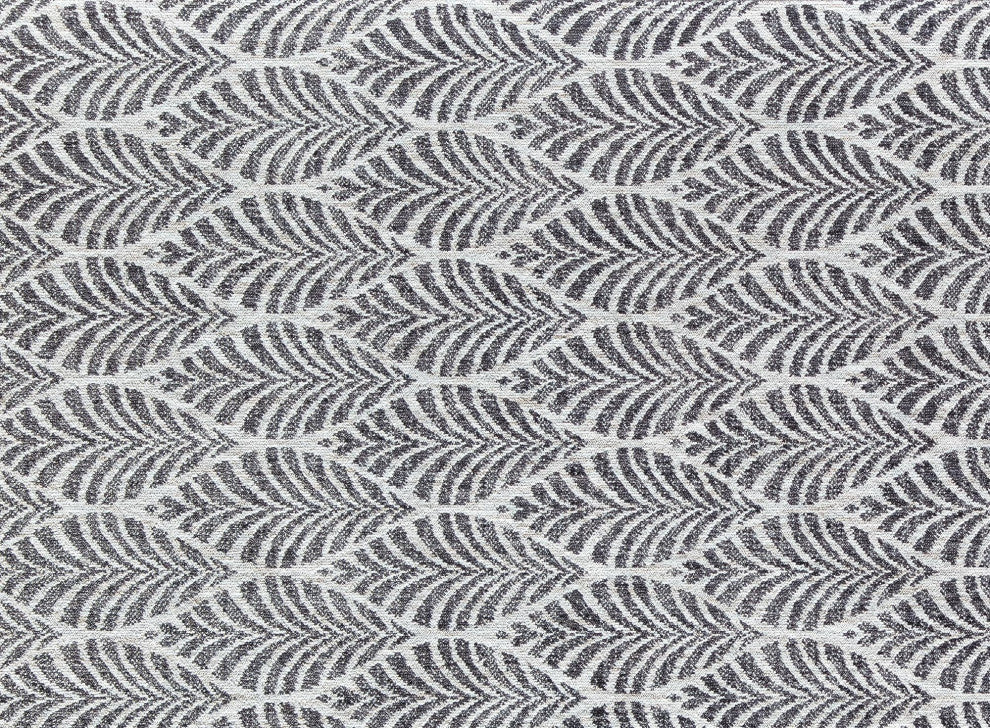 Jade Fusion White Geometric Contemporary White Recycled Area Rug, 5'3" X 7'0"
