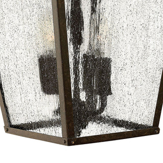 Trellis Large Outdoor Wall Sconce, Regency Bronze With Clear Seedy Glass