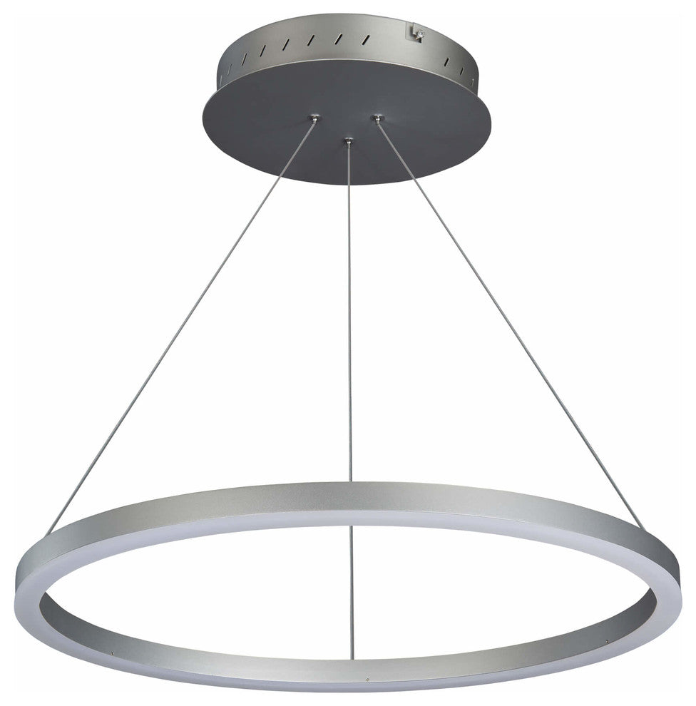 Tania 24" Ring ETL Certified Adjustable LED Chandelier, Silver VMC31640AL
