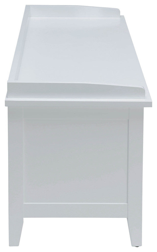 Flavius Storage Bench, White