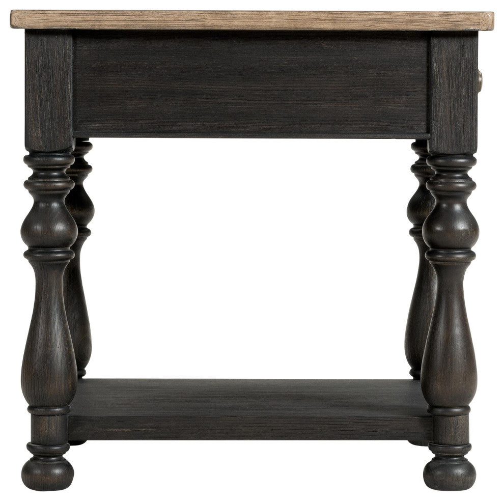 Riverside Furniture Barrington Two Tone Chairside Table